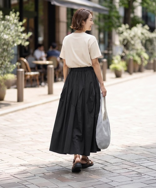 STYLE DELI（スタイルデリ）の「【selection】ランダムタック立体フォルムスカート（スカート・レディース・オフホワイト/ベージュ/ブラック・FREE）」の7枚目の写真