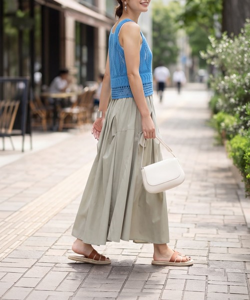 STYLE DELI（スタイルデリ）の「【selection】ランダムタック立体フォルムスカート（スカート・レディース・オフホワイト/ベージュ/ブラック・FREE）」の4枚目の写真