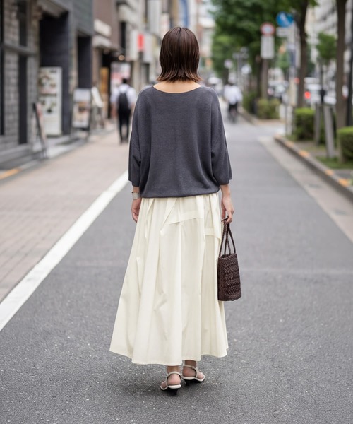 STYLE DELI（スタイルデリ）の「【selection】ランダムタック立体フォルムスカート（スカート・レディース・オフホワイト/ベージュ/ブラック・FREE）」の18枚目の写真