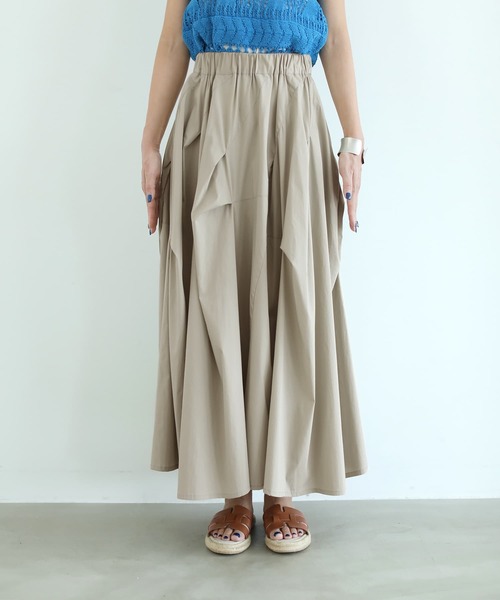 STYLE DELI（スタイルデリ）の「【selection】ランダムタック立体フォルムスカート（スカート・レディース・オフホワイト/ベージュ/ブラック・FREE）」の17枚目の写真