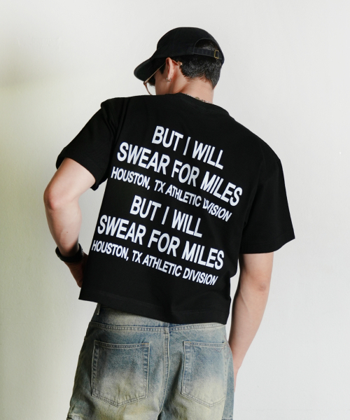 THE MILE(ザマイル)の「ニューオーダーガーメンツクロップクルーネック_BLACK(Tシャツ/カットソー・メンズ・その他・SMALL/MEDIUM/LARGE/X-LARGE)」の1枚目の写真