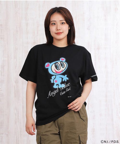 ANGEL BLUE(エンジェルブルー)の「エンジェルブルー Tシャツ ハローポーズ(Tシャツ/カットソー・レディース・ホワイト系/ブラック系/ブルー系・S/XS/L/M)」の2枚目の写真