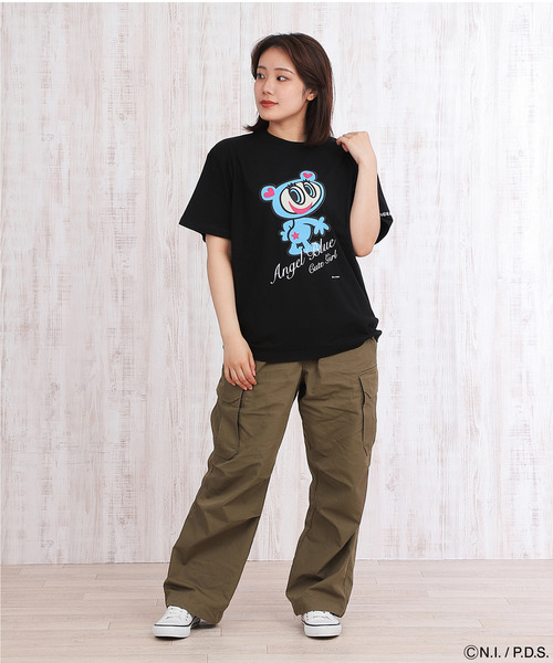 ANGEL BLUE(エンジェルブルー)の「エンジェルブルー Tシャツ ハローポーズ(Tシャツ/カットソー・レディース・ホワイト系/ブラック系/ブルー系・S/XS/L/M)」の4枚目の写真