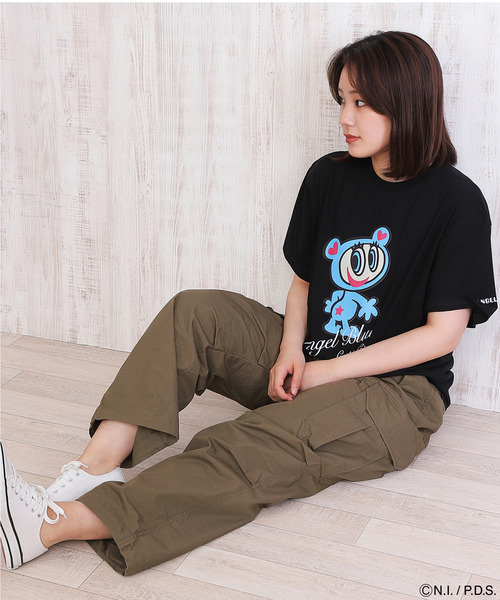 ANGEL BLUE(エンジェルブルー)の「エンジェルブルー Tシャツ ハローポーズ(Tシャツ/カットソー・レディース・ホワイト系/ブラック系/ブルー系・S/XS/L/M)」の6枚目の写真