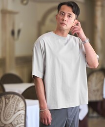 ドルマンスリーブ クルーネック 半袖Tシャツ -UVカット・接触冷感・遮熱-