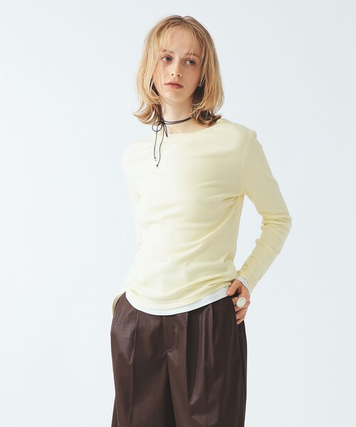 Ray BEAMS(レイビームス)の「【別注】MILLER / 2パック Tシャツ(Tシャツ/カットソー・レディース・ホワイト/ダークブラウン・ONE SIZE)」の1枚目の写真