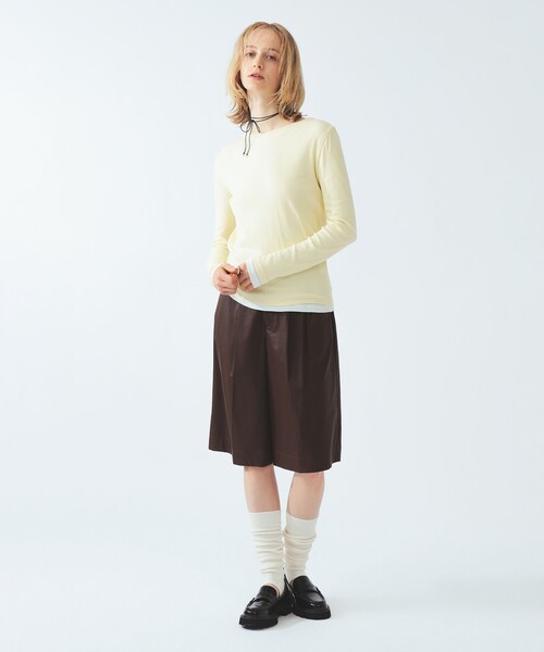 Ray BEAMS(レイビームス)の「【別注】MILLER / 2パック Tシャツ(Tシャツ/カットソー・レディース・ホワイト/ダークブラウン・ONE SIZE)」の3枚目の写真