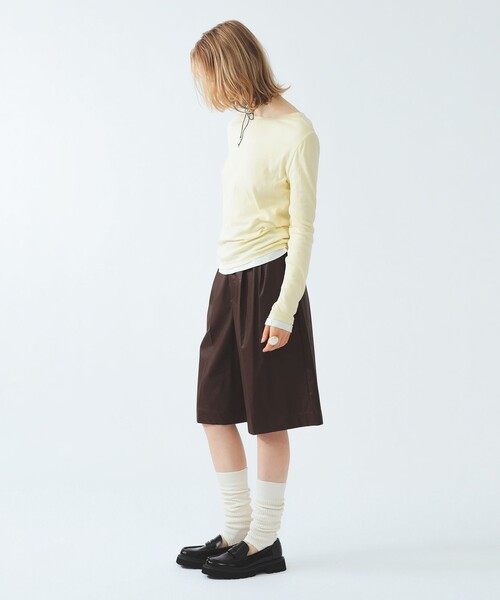 Ray BEAMS(レイビームス)の「【別注】MILLER / 2パック Tシャツ(Tシャツ/カットソー・レディース・ホワイト/ダークブラウン・ONE SIZE)」の4枚目の写真