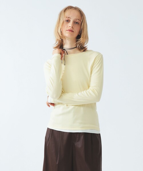 Ray BEAMS(レイビームス)の「【別注】MILLER / 2パック Tシャツ(Tシャツ/カットソー・レディース・ホワイト/ダークブラウン・ONE SIZE)」の6枚目の写真