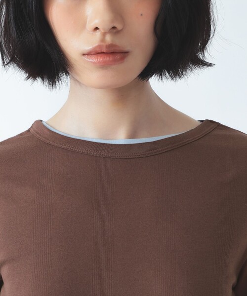 Ray BEAMS(レイビームス)の「【別注】MILLER / 2パック Tシャツ(Tシャツ/カットソー・レディース・ホワイト/ダークブラウン・ONE SIZE)」の15枚目の写真