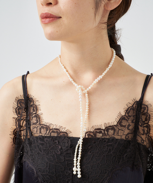 JUNCO Paris(ジュンコパリ)の「Junco Paris ジュンコパリ 別注 ラリエットネックレス COL26P-VM10-B(ネックレス・レディース・アイボリー・FREE)」の5枚目の写真