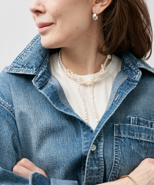 JUNCO Paris(ジュンコパリ)の「Junco Paris ジュンコパリ 別注 ラリエットネックレス COL26P-VM10-B(ネックレス・レディース・アイボリー・FREE)」の6枚目の写真