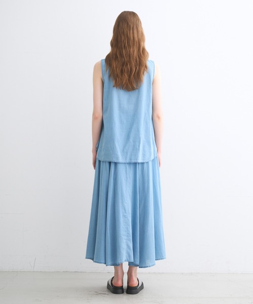 three dots(スリードッツ)の「エアーデニム ロングスカート(デニムスカート・レディース・ブルー系その他2/ブルー系その他/グレー系その他・SMALL/X-SMALL/MEDIUM)」の17枚目の写真