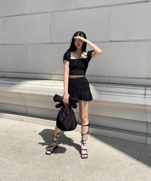 CladdA(クラタ)の「BOW RIBBON BAG(ハンドバッグ・レディース・ブラック・FREE)」の3枚目の写真