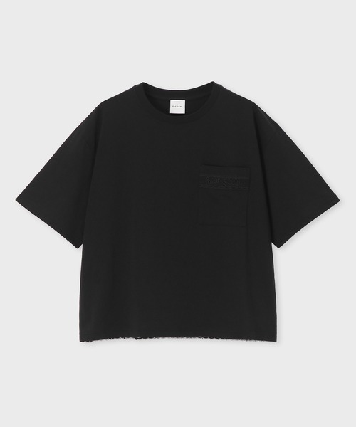 Paul Smith(ポールスミス)の「ウィメンズ ロゴレース 半袖Tシャツ / 265027 J285(Tシャツ/カットソー・レディース・ブラック・MEDIUM)」の1枚目の写真
