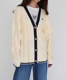 DRESSLAVE（ドレスレイブ）の「【adidas Originals/アディダスオリジナルス】CABLE KNIT CARDIGAN(ケーブルニットカーディガン KS4968 KT1859)（カーディガン/ボレロ）」