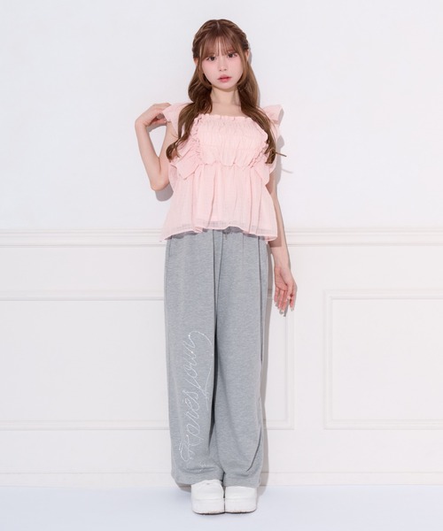 apres jour(アプレジュール)の「シャーリングペプラムブラウス(シャツ/ブラウス・レディース・ラベンダー/ライトブルー/ピンク/ライトイエロー/オフホワイト・フリー/X-LARGE)」の14枚目の写真