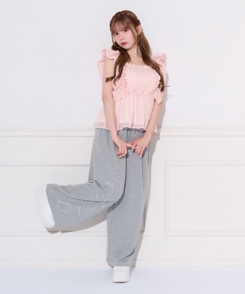 apres jour(アプレジュール)の「シャーリングペプラムブラウス(シャツ/ブラウス・レディース・ラベンダー/ライトブルー/ピンク/ライトイエロー/オフホワイト・フリー/X-LARGE)」の15枚目の写真