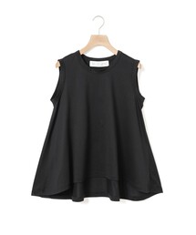 MidiUmi クルーネックノースリーブフレアタンクトップ
