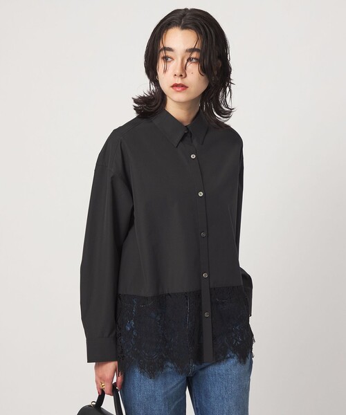 green label relaxing(グリーンレーベルリラクシング)の「レース ドッキング シャツ(シャツ/ブラウス・レディース・ホワイト/ブラック/ダークブラウン/ライトブルー・FREE)」の15枚目の写真