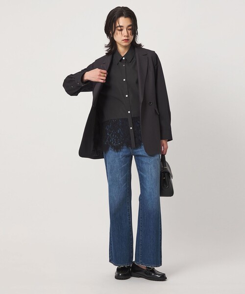 green label relaxing(グリーンレーベルリラクシング)の「レース ドッキング シャツ(シャツ/ブラウス・レディース・ホワイト/ブラック/ダークブラウン/ライトブルー・FREE)」の19枚目の写真