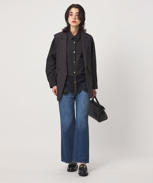 green label relaxing(グリーンレーベルリラクシング)の「レース ドッキング シャツ(シャツ/ブラウス・レディース・ホワイト/ブラック/ダークブラウン/ライトブルー・FREE)」の20枚目の写真