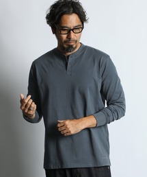 The DUFFER of ST.GEORGE(�U�_�t�@�[�I�u�Z���g�W���[�W)��SILKY TOUCH SHIELD NECK L/S HENLEY TEE�F�V���R���o�C�I���H �V�[���h�l�b�N �w�����[����T / �ݗ�����h�~ / �V���L�[�^�b�` / �X���[�X�V��(T�V���c/�J�b�g�\�[)