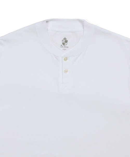 The DUFFER of ST.GEORGE(ザダファーオブセントジョージ)の「SILKY TOUCH SHIELD NECK L/S HENLEY TEE:シリコンバイオ加工 シールドネック ヘンリーロンT / 襟裏汚れ防止 / シルキータッチ / スムース天竺(Tシャツ/カットソー・メンズ・グレー/ホワイト/ブルーグレー/ブラック・X-LARGE/SMALL/MEDIUM/LARGE)」の19枚目の写真