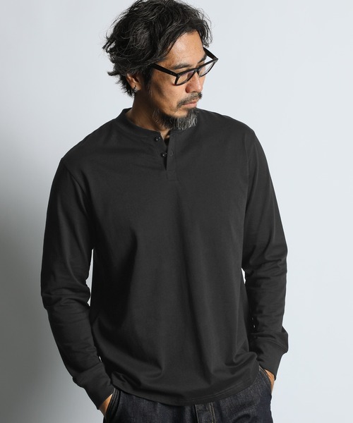 The DUFFER of ST.GEORGE(ザダファーオブセントジョージ)の「SILKY TOUCH SHIELD NECK L/S HENLEY TEE:シリコンバイオ加工 シールドネック ヘンリーロンT / 襟裏汚れ防止 / シルキータッチ / スムース天竺(Tシャツ/カットソー・メンズ・グレー/ホワイト/ブルーグレー/ブラック・X-LARGE/SMALL/MEDIUM/LARGE)」の7枚目の写真