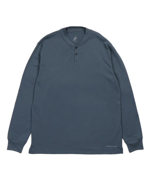 The DUFFER of ST.GEORGE(ザダファーオブセントジョージ)の「SILKY TOUCH SHIELD NECK L/S HENLEY TEE:シリコンバイオ加工 シールドネック ヘンリーロンT / 襟裏汚れ防止 / シルキータッチ / スムース天竺(Tシャツ/カットソー・メンズ・グレー/ホワイト/ブルーグレー/ブラック・X-LARGE/SMALL/MEDIUM/LARGE)」の18枚目の写真
