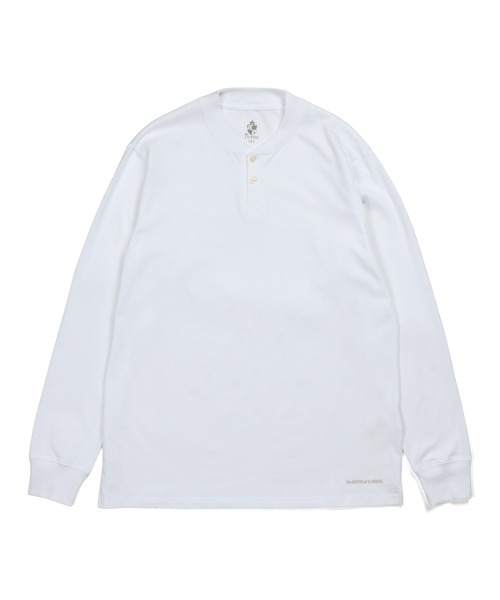 The DUFFER of ST.GEORGE(ザダファーオブセントジョージ)の「SILKY TOUCH SHIELD NECK L/S HENLEY TEE:シリコンバイオ加工 シールドネック ヘンリーロンT / 襟裏汚れ防止 / シルキータッチ / スムース天竺(Tシャツ/カットソー・メンズ・グレー/ホワイト/ブルーグレー/ブラック・X-LARGE/SMALL/MEDIUM/LARGE)」の15枚目の写真