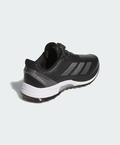 adidas(アディダス)の「adizero Zg Lo ボア スパイクレス ゴルフシューズ / adizero Zg Lo Boa Spikeless Golf Shoes【adidas Golf/アディダスゴルフ】(スニーカー・メンズ・ブラック×シルバー・27.0cm/27.5cm/28.5cm/29.0cm/28.0cm/24.5cm/25.0cm/25.5cm/26.5cm/26.0cm)」の3枚目の写真