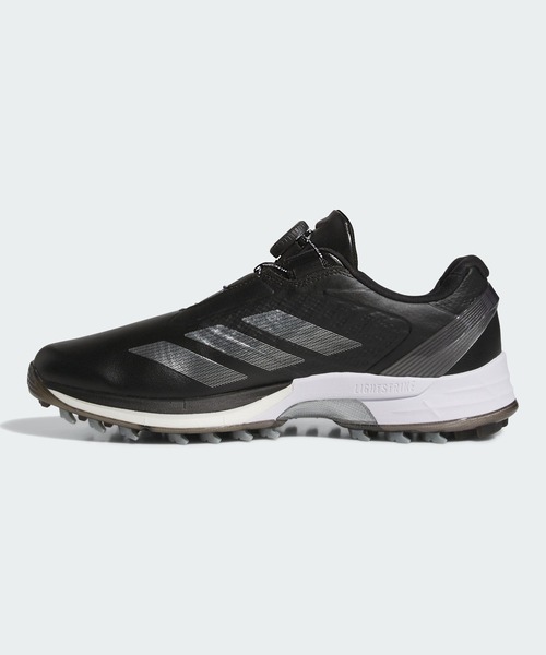 adidas(アディダス)の「adizero Zg Lo ボア スパイクレス ゴルフシューズ / adizero Zg Lo Boa Spikeless Golf Shoes【adidas Golf/アディダスゴルフ】(スニーカー・メンズ・ブラック×シルバー・27.0cm/27.5cm/28.5cm/29.0cm/28.0cm/24.5cm/25.0cm/25.5cm/26.5cm/26.0cm)」の6枚目の写真