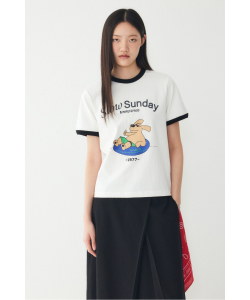 STUDIO TOMBOY（スタジオトムボーイ）の「配色カラーキャラクタープリントクロップTシャツ _オフホワイト_9106322207（Tシャツ/カットソー・レディース・オフホワイト・OS）」の6枚目の写真