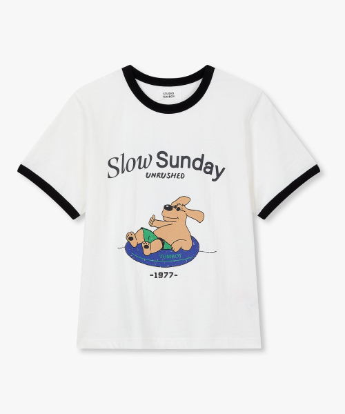STUDIO TOMBOY（スタジオトムボーイ）の「配色カラーキャラクタープリントクロップTシャツ _オフホワイト_9106322207（Tシャツ/カットソー・レディース・オフホワイト・OS）」の10枚目の写真