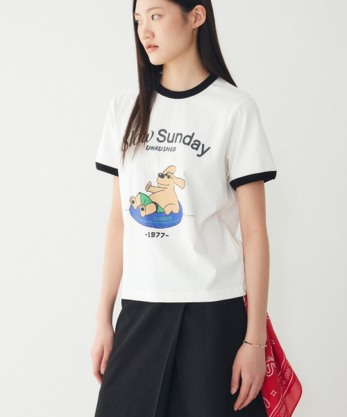 STUDIO TOMBOY（スタジオトムボーイ）の「配色カラーキャラクタープリントクロップTシャツ _オフホワイト_9106322207（Tシャツ/カットソー・レディース・オフホワイト・OS）」の15枚目の写真