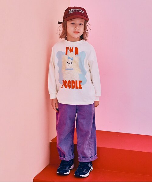 p.premier(ピードットプルミエ)の「レトロぬいフォトプリントロンT(Tシャツ/カットソー・キッズ・マスタード/オフホワイト/レッド/グレー・130/140/90/80/120/100/110)」の17枚目の写真