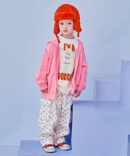 p.premier(ピードットプルミエ)の「レトロぬいフォトプリントロンT(Tシャツ/カットソー・キッズ・マスタード/オフホワイト/レッド/グレー・130/140/90/80/120/100/110)」の18枚目の写真