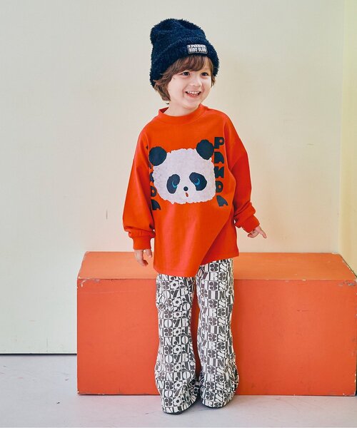 p.premier(ピードットプルミエ)の「レトロぬいフォトプリントロンT(Tシャツ/カットソー・キッズ・マスタード/オフホワイト/レッド/グレー・130/140/90/80/120/100/110)」の21枚目の写真