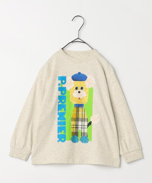 p.premier(ピードットプルミエ)の「レトロぬいフォトプリントロンT(Tシャツ/カットソー・キッズ・マスタード/オフホワイト/レッド/グレー・130/140/90/80/120/100/110)」の5枚目の写真