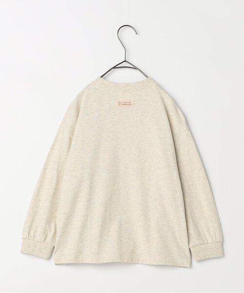p.premier(ピードットプルミエ)の「レトロぬいフォトプリントロンT(Tシャツ/カットソー・キッズ・マスタード/オフホワイト/レッド/グレー・130/140/90/80/120/100/110)」の6枚目の写真