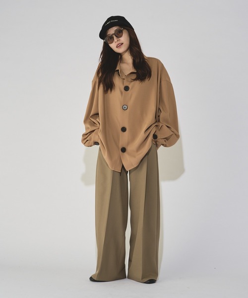 Lui's(ルイス)の「【WEB限定】 ルーズワイドストレートパンツ(スラックス・メンズ・ブラック/カーキ・S/M)」の19枚目の写真