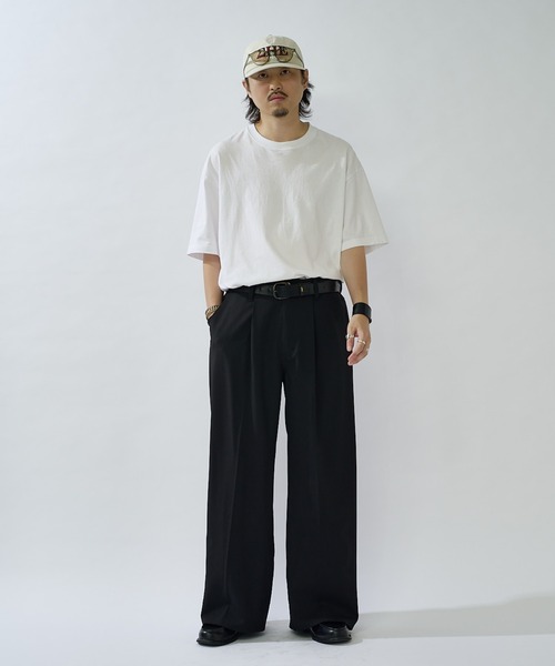 Lui's(ルイス)の「【WEB限定】 ルーズワイドストレートパンツ(スラックス・メンズ・ブラック/カーキ・S/M)」の11枚目の写真