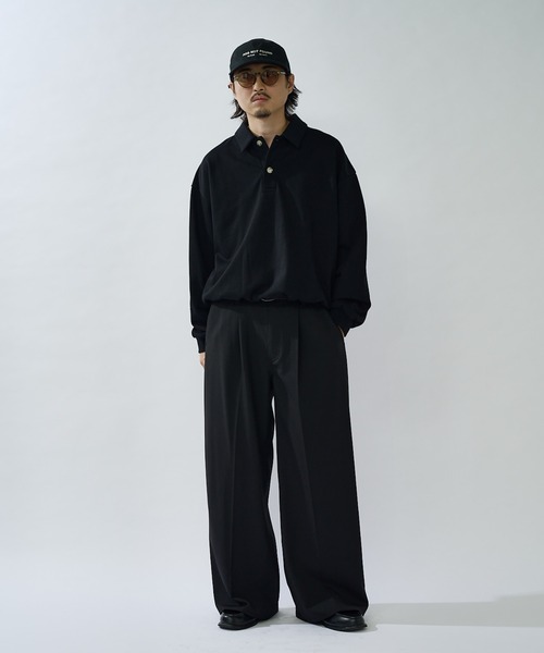 Lui's(ルイス)の「【WEB限定】 ルーズワイドストレートパンツ(スラックス・メンズ・ブラック/カーキ・S/M)」の9枚目の写真