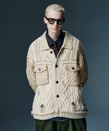 glamb | Damage Knit Jacket / ダメージニットジャケット(ブルゾン)