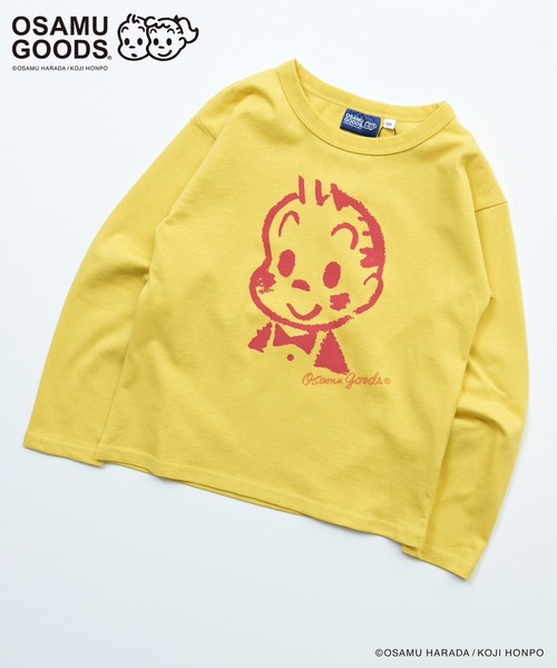 OSAMU GOODS(オサムグッズ)の「【別注】OSAMU GOODS プリント長袖Tシャツ/おとな(Tシャツ/カットソー・レディース・オフホワイト/マスタード/チャコール・170)」の3枚目の写真