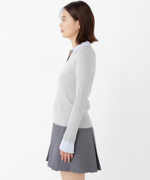 NATURAL BEAUTY BASIC(ナチュラルビューティーベーシック)の「ダブルカラーリブニット(ニット/セーター・レディース・グレー系その他/ブラウン系その他/ネイビー系・FREE)」の11枚目の写真