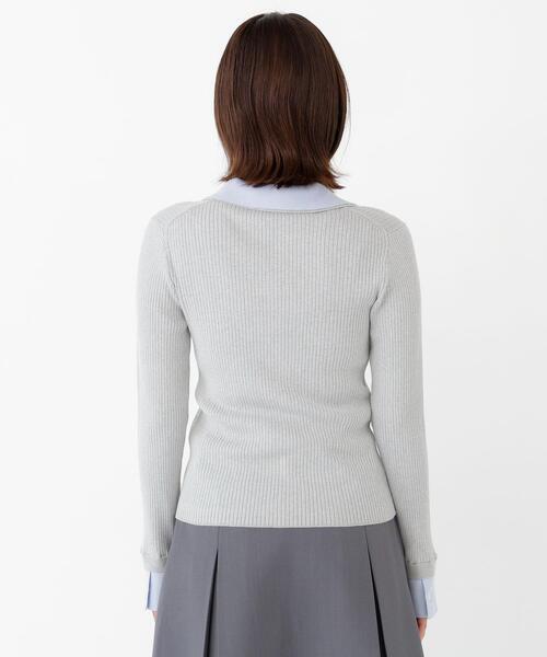 NATURAL BEAUTY BASIC(ナチュラルビューティーベーシック)の「ダブルカラーリブニット(ニット/セーター・レディース・グレー系その他/ブラウン系その他/ネイビー系・FREE)」の12枚目の写真