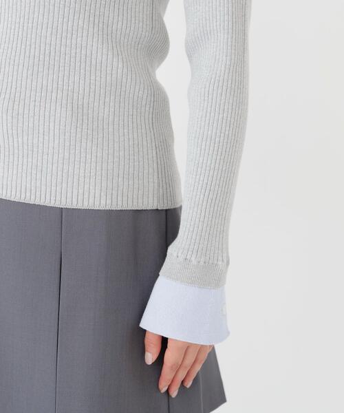NATURAL BEAUTY BASIC(ナチュラルビューティーベーシック)の「ダブルカラーリブニット(ニット/セーター・レディース・グレー系その他/ブラウン系その他/ネイビー系・FREE)」の15枚目の写真