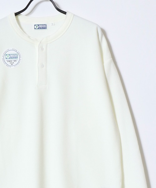 DISCUS(ディスカス)の「DISCUS/ディスカス ワッフル/サーマル 無地 ヘンリーネック 長袖Tシャツ/ロンT/レディース メンズ(Tシャツ/カットソー・メンズ・ホワイト/ダークグリーン/ネイビー/ブラック・XL/L/M)」の20枚目の写真
